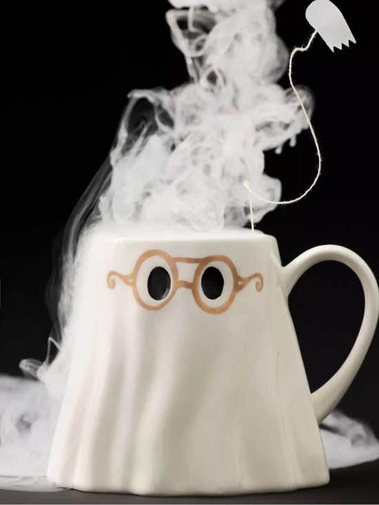 Anthropologie Other - Anthropologie White Ghost Mug with 24K Gold Glasses NIB